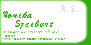 monika szeibert business card